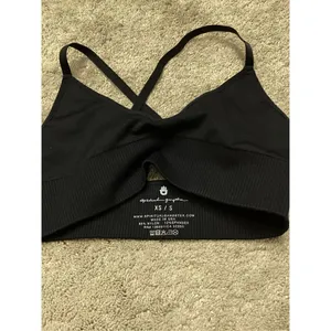 New. Spiritual Gangster V-neck black bralette. XS/S. Retails $68 thumbnail 7