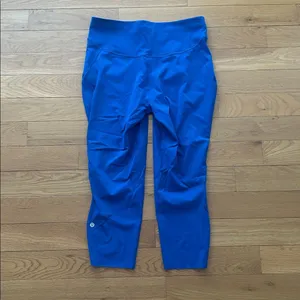 Lululemon Blue Base Pace HR Tight Cropped Crop Length 23” Women's Size 14 Royal thumbnail 5