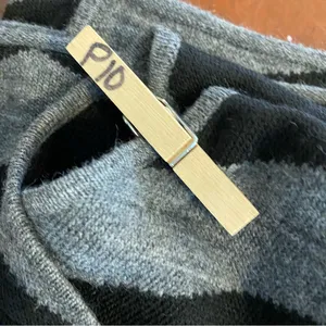 Garnet Hill Wool alpaca‎ Blend Black/Gray Striped Duster Cardigan size small thumbnail 7