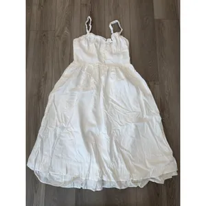 Commense Coastal Cowgirl Ruffle Hem Milk Maid Midi Dress XL White NWT thumbnail 2