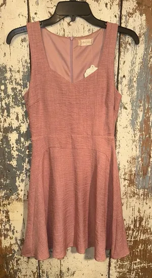 NWT Altar’d State Light Rose fit and flare mini dress XS thumbnail 1