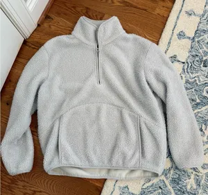 BAILEY 44 Women's Ivory Fleece 1/4 Zip Pullover size medium thumbnail 1