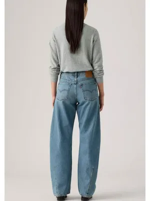 New Levi's Premium 27x32 Baggy Dad Barrel Women's Jeans Easy Days Medium Wash thumbnail 5