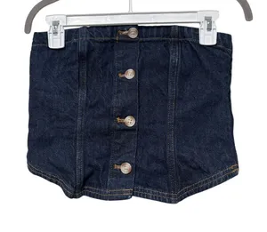Abercrombie & Fitch Denim Button Front Top XS thumbnail 1