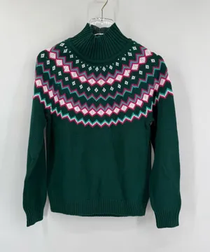 J crew Fair Isle turtleneck sweater size small‎ NWT thumbnail 1