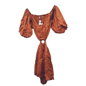 Anthropologie Faithfull‎ Almero Linen Square-Neck Puff-Sleeve Mini Dress NWT thumbnail 8