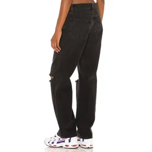 GRLFRND Amanda Mid Rise Loose Boyfriend Jeans Black Size 27 NWT thumbnail 6
