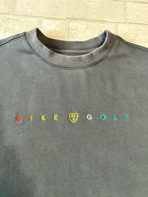 Nike Golf Crewneck Sweatshirt with Multicolor Logo Activewear Size small thumbnail 3