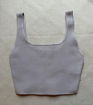 Babaton Aritzia Knit Tank Sculpt Cropped Square Neck thumbnail 1