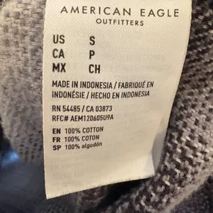 American Eagle Plaid Flannel Shirt Oversized‎ Fit Black White Grey Size Small thumbnail 5