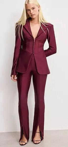 Good American Dolly Joleans Compression Shine High Rise Pants Size XL thumbnail 1