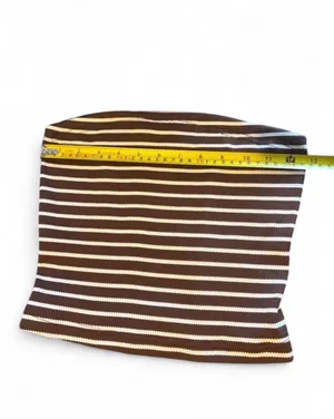Striped Tube Top Brown Size M thumbnail 8