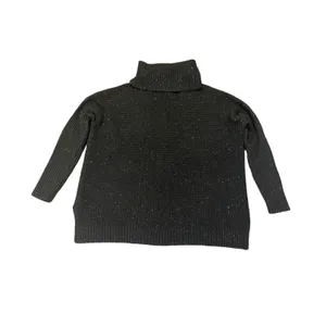 Michael Kors Women's Sweater Turtleneck Black Wool‎ Blend Waffle-knit Size Large thumbnail 2