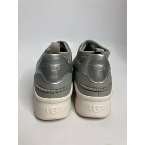 UGG Neutra Metallic Slip-On Sneakers Womens 9.5 Silver Good Branded Gore Strap thumbnail 4