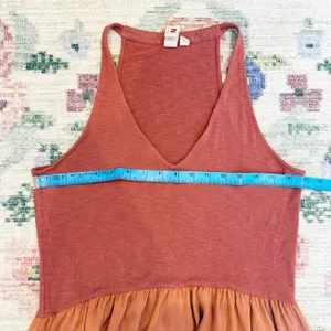 Anthropologie Dolan Coral Midi Dress Medium Satin Casual Stretch Lightweight‎ thumbnail 4