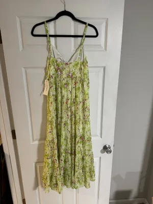 LIKELY Giuliana Dress in Sharp Green Multi thumbnail 3
