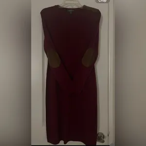 Ralph Lauren Burgundy Sweater Dress Size M thumbnail 2