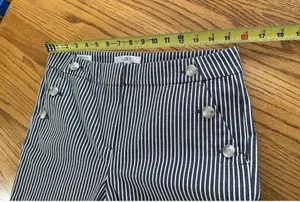 LOFT Women's Blue/White Striped The Riviera Slim Ankle Pants -6 thumbnail 8