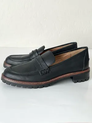 Madewell The Corinne lugsole leather loafers preppy black 7 thumbnail 7