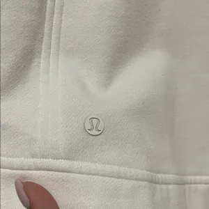Lululemon White Cowl Neck Sweatshirt Pullover size 8 thumbnail 7