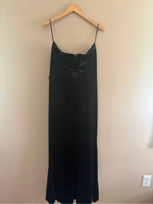 Lulus Dramatic Stunner Black Velvet Bow Strapless Maxi Dress Size XXL old money thumbnail 5