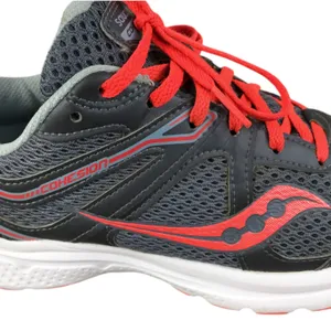 SAUCONY Cohesion 11 Running Shoe Women 9.5 Grey/Red Athletic Comfort Outdoor thumbnail 9