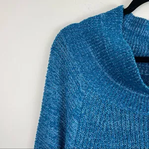 Free People Edessa Blue Balloon Sleeve Sweater Slouchy Sz XS Boho thumbnail 10