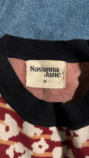 Savannah Jane Leopard Crewneck Sweater Multiple Size 2X thumbnail 2