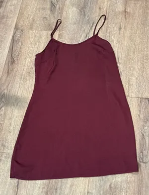 Forever 21 Womens Burgundy‎ Sleeveless Mini Dress size medium light weight thumbnail 1
