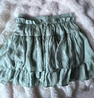 Dry Goods Ruffle Skirt Green Mini thumbnail 1