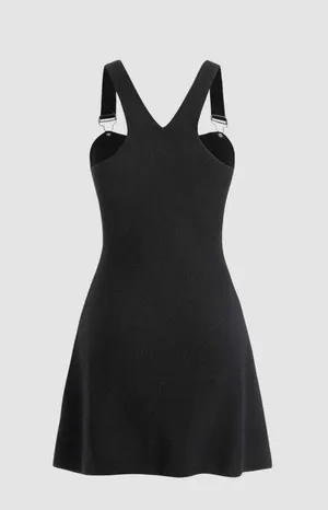 Cider Knit Square Neck Overall Mini dress thumbnail 2