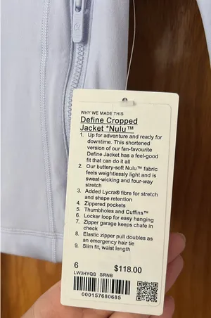 Lululemon Cropped Define Jacket Nulu thumbnail 2