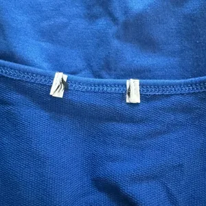 Blue Lace-Up Open Front Crop Top - Size L thumbnail 5