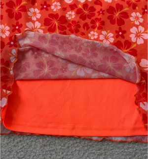 SheIn Orange Flower Skirt thumbnail 2