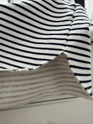 FRANK & EILEEN Blue Kane Striped Capelet Hoodie M thumbnail 5