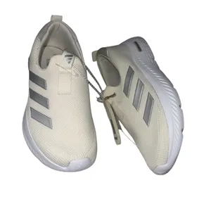 NWT Adidas Cloudfoam Move Lounger Shoes Slip On Off White / Silver Metallic thumbnail 10
