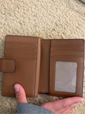Michael Kors Brown and White Monogram Wallet thumbnail 2