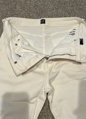 Gap Slim Straight White Jeans thumbnail 3