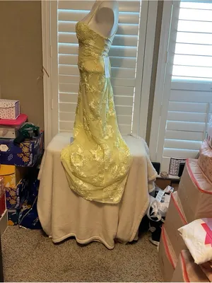 Yellow Lace-Embellished Wedding Dress - Brand thumbnail 5