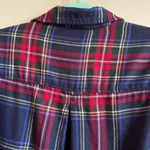 American Eagle‎ red blue Plaid button down sz Small thumbnail 10