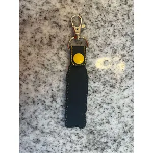 Thankful‎ Embroidered Black Gold Keychain Faux Leather New No Tags thumbnail 2