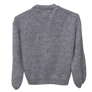 J. Crew Puff Sleeve Crew Neck Sweater‎ Purple Cotton Crew Neck Pullover Size L thumbnail 4