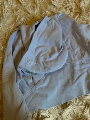 Periwinkle Lululemon Cropped Scuba  thumbnail 2