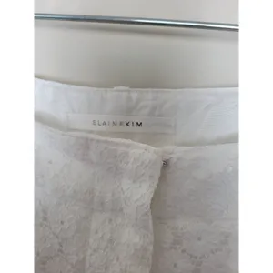Elaine Kim White Eyelet Lace Trouser Pants English Countryside Equestrian Large thumbnail 7