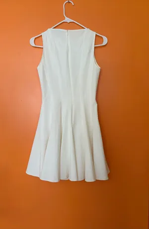 ZARA A-Line Mini Dress White thumbnail 6