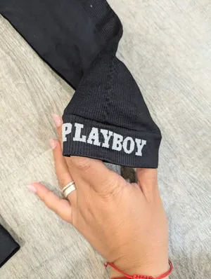 Playboy By Pacsun Black Leggings Size Small thumbnail 5