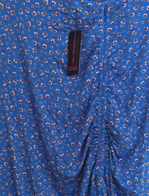 Blue Floral Skirt, Medium thumbnail 3