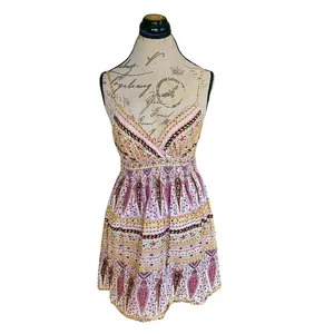 Rue21 Dress Mini Small Sleeveless Summer Winter Brown Cotton Short Boho Festival thumbnail 2