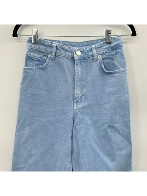 Zara Light Blue Ultra High Rise Wide-Leg Denim Jeans Size 24 thumbnail 2