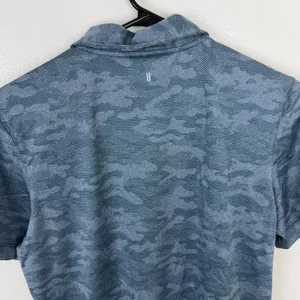 Nobull Polo Womens Medium Blue Camo Short Sleeve Athletic Golf Shirt NWT thumbnail 8